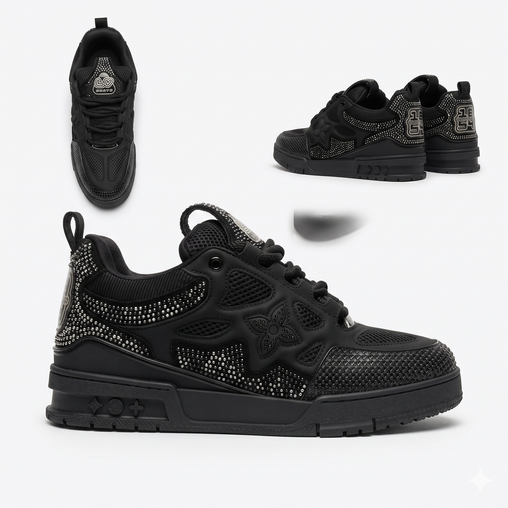 1854 Trainer-Sneaker Schwarz